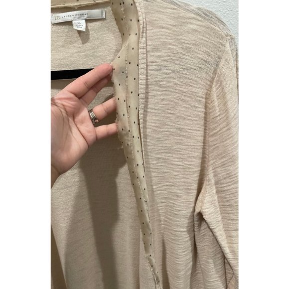 LC LAUREN CONRAD Tan Bows Cardigan - Picture 3 of 5